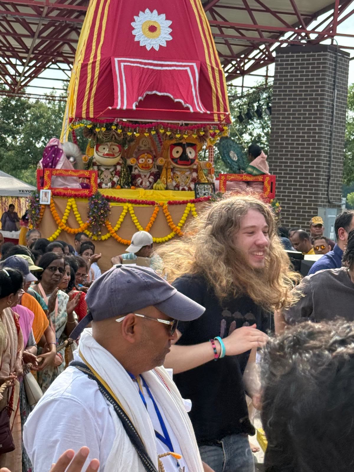 Dancing beside the chariot at Canton Rath Yatra 2026