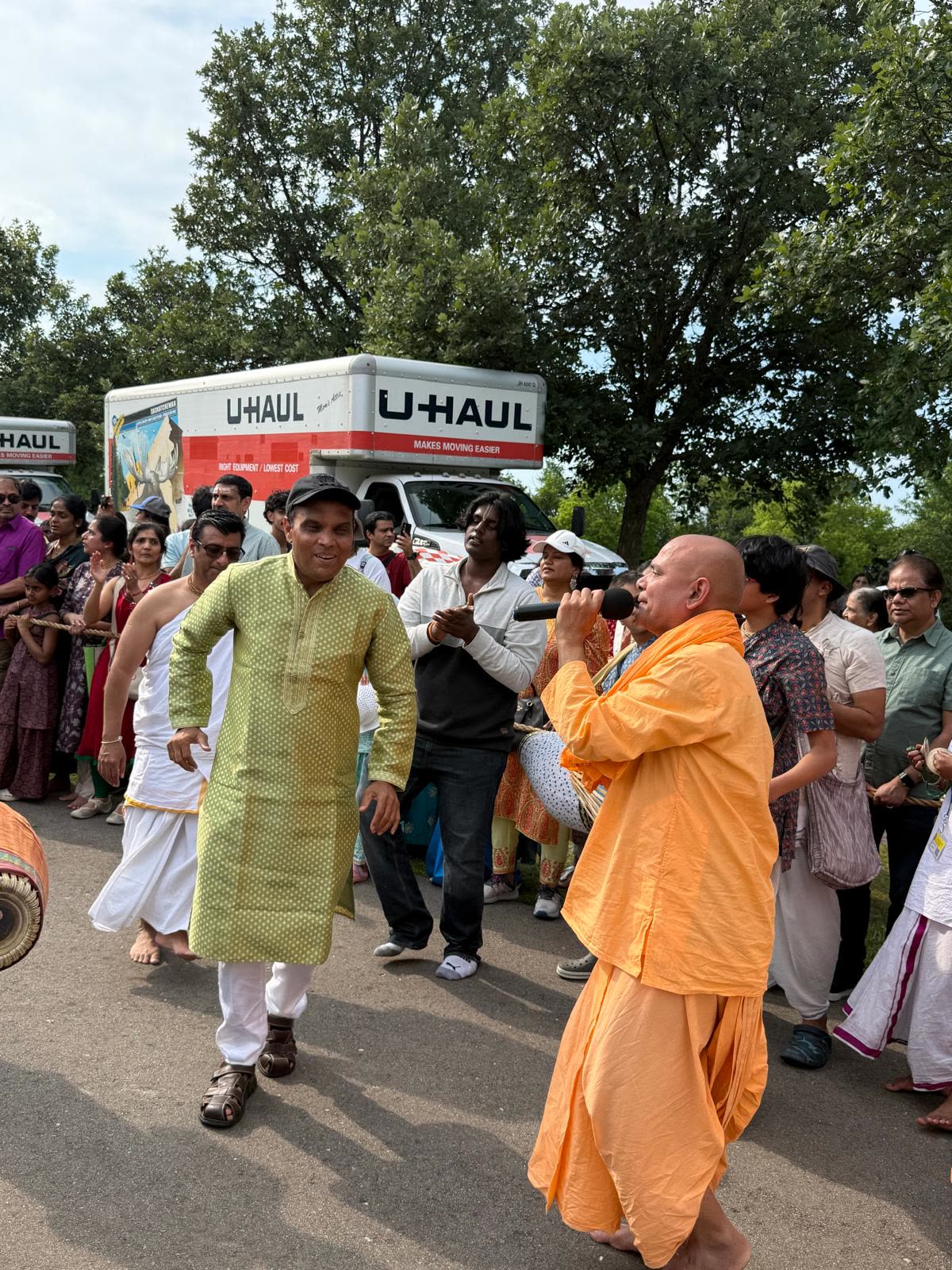 The procession moving through Heritage Park